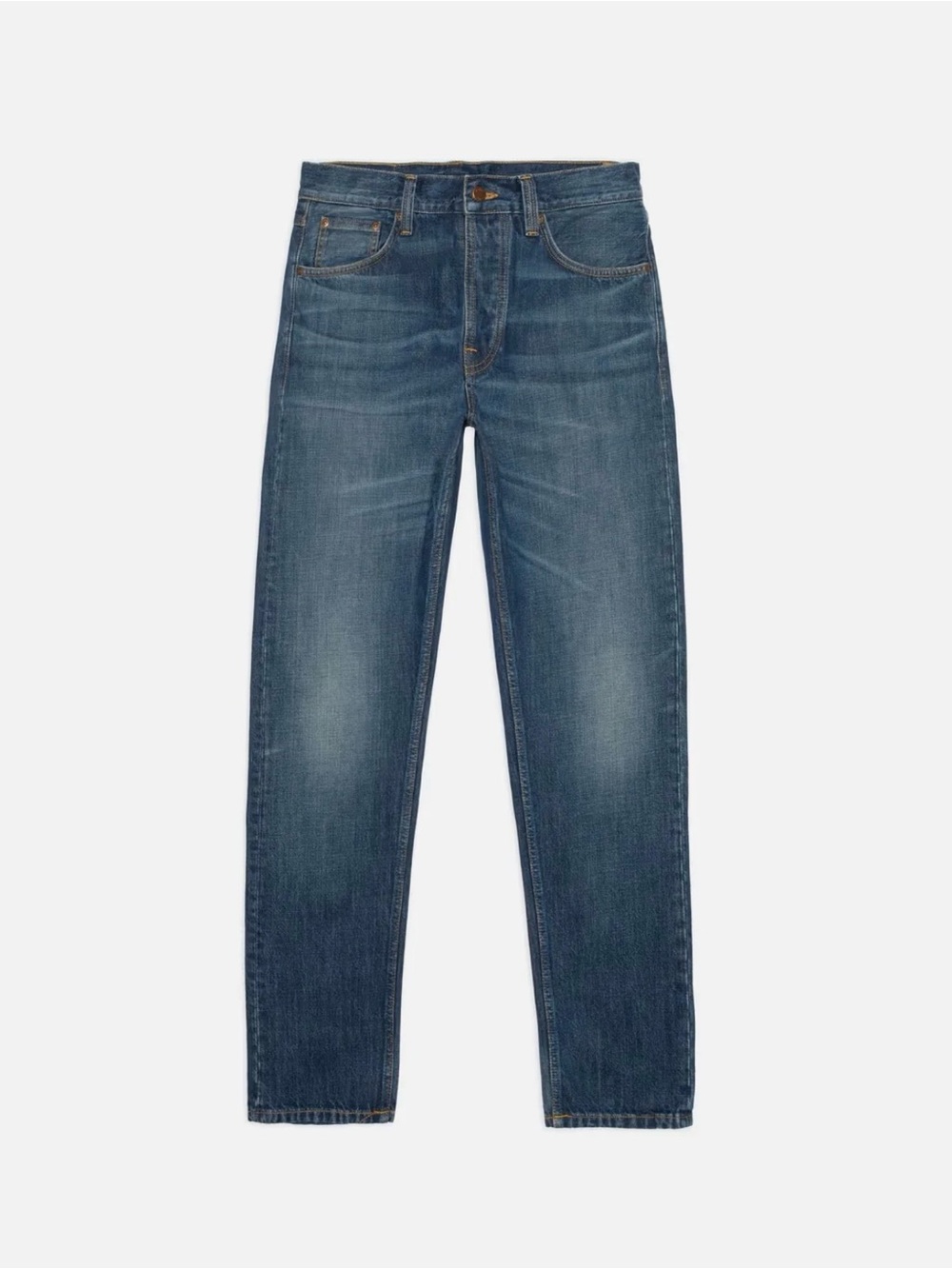 Nudie Jeans slim straight tapper Medium Blue Faded Wash